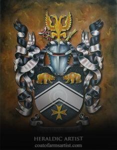 Coat of Arms Acrylic Painting